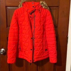 Puffer Coat with Fur hood